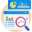 Magnifying glass over multiple data tables and charts