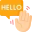 Hand waving hello