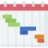 Calendar displaying a Gantt chart